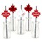 Big Dot of Happiness Canada Day - Paper Straw Decor - Canadian Party Striped Decorative Straws - Set of 24